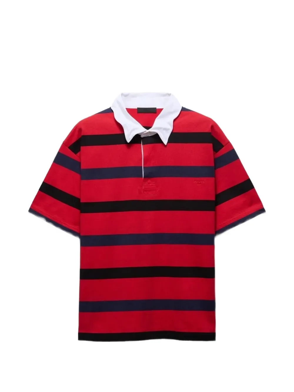 Prada striped polo shirt - Rosso