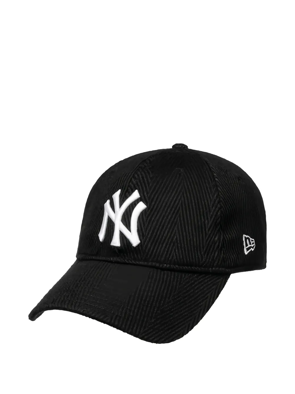 NEW ERA CAP herringbone-pattern embroidered-logo cap - Nero