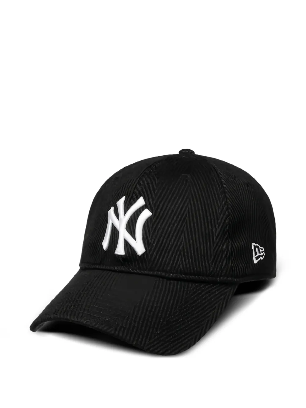NEW ERA CAP herringbone-pattern embroidered-logo cap - Nero