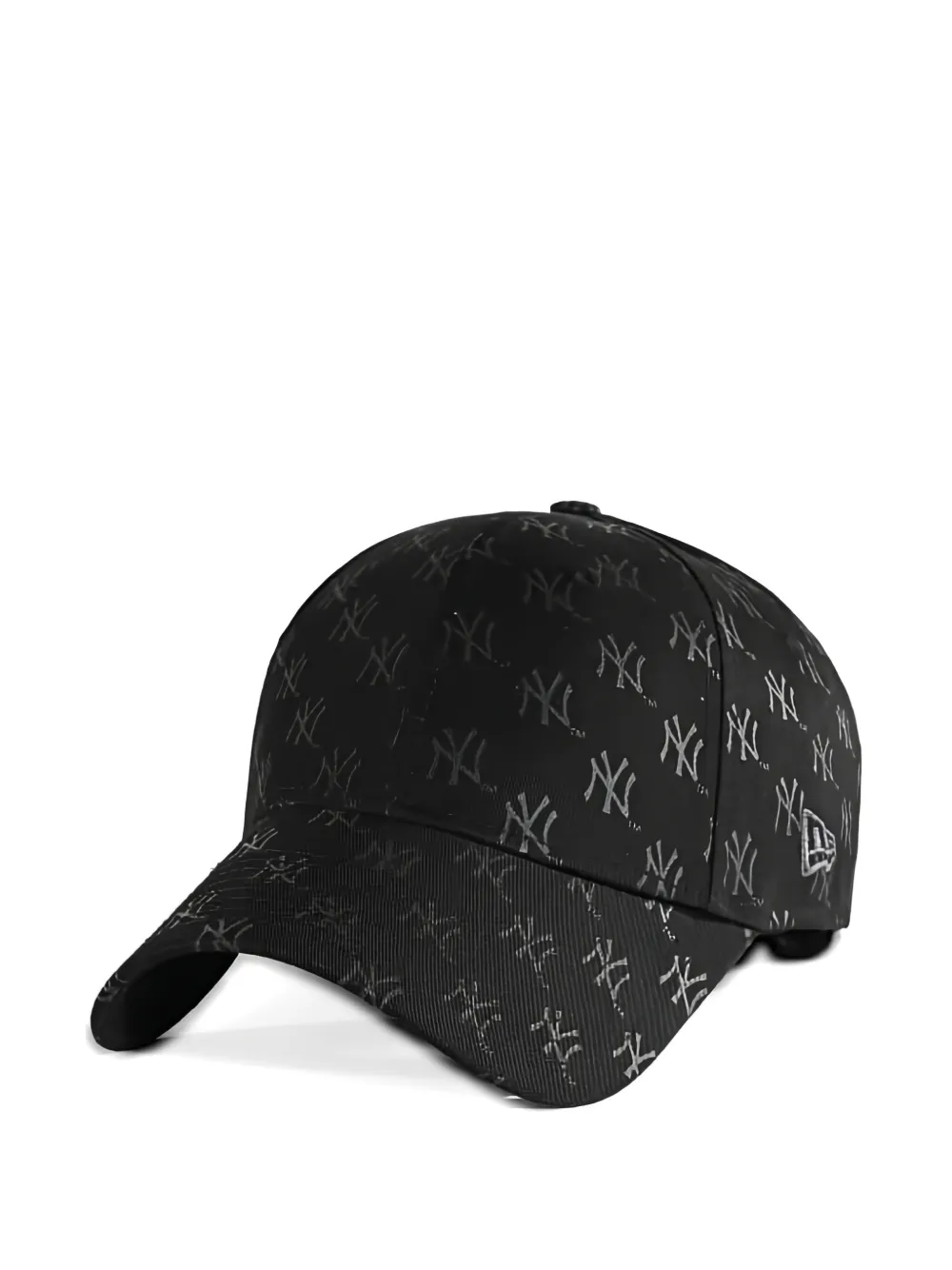 New Era Monogram-pattern Cap In Black