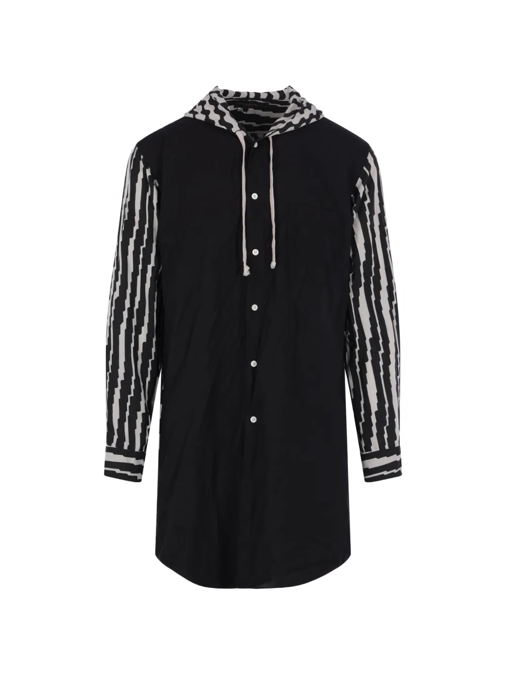 Comme des Garçons Homme Plus abstract-pattern hooded shirt - Nero