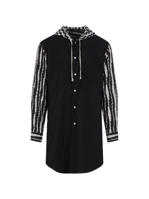 Comme des Garçons Homme Plus camisa con capucha y motivo abstracto