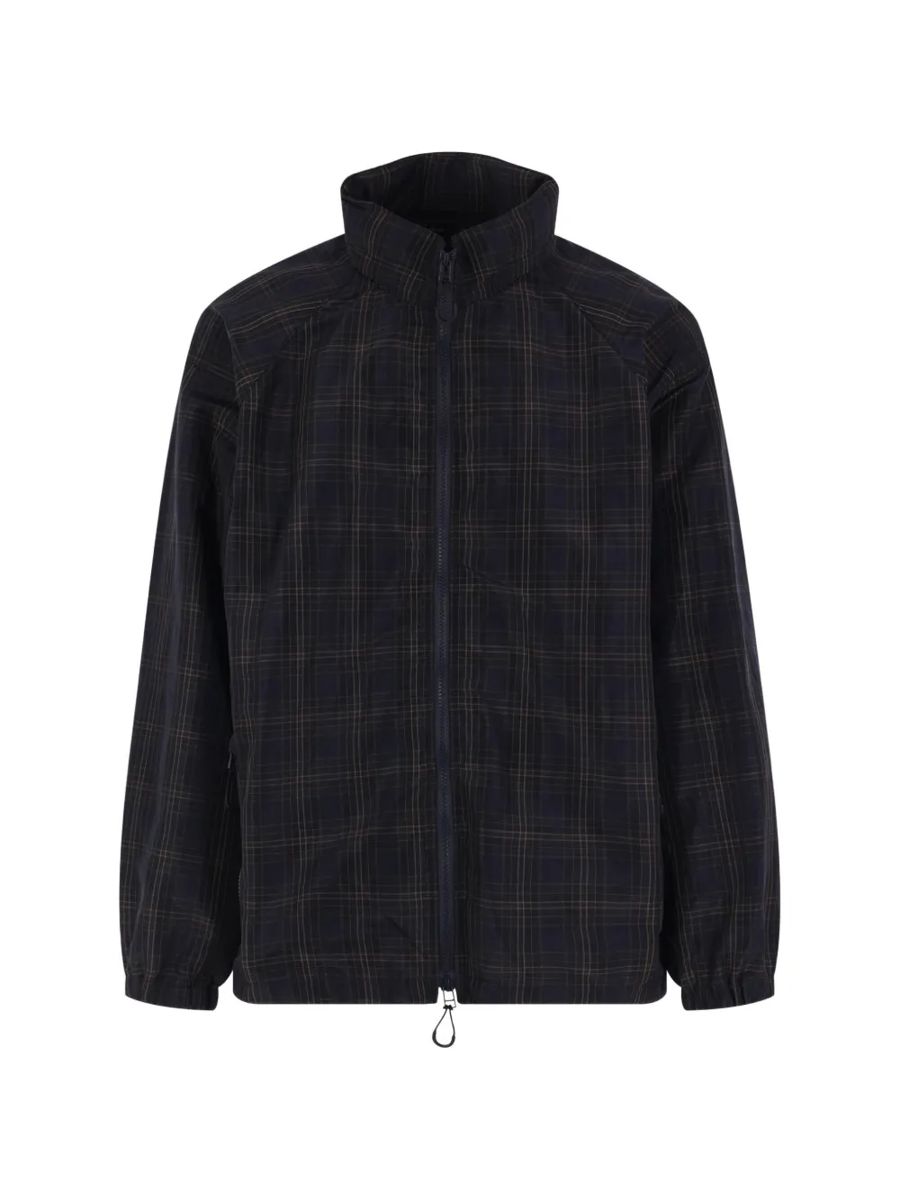 Comme des Garçons Homme check-print zip-up jacket - Blau