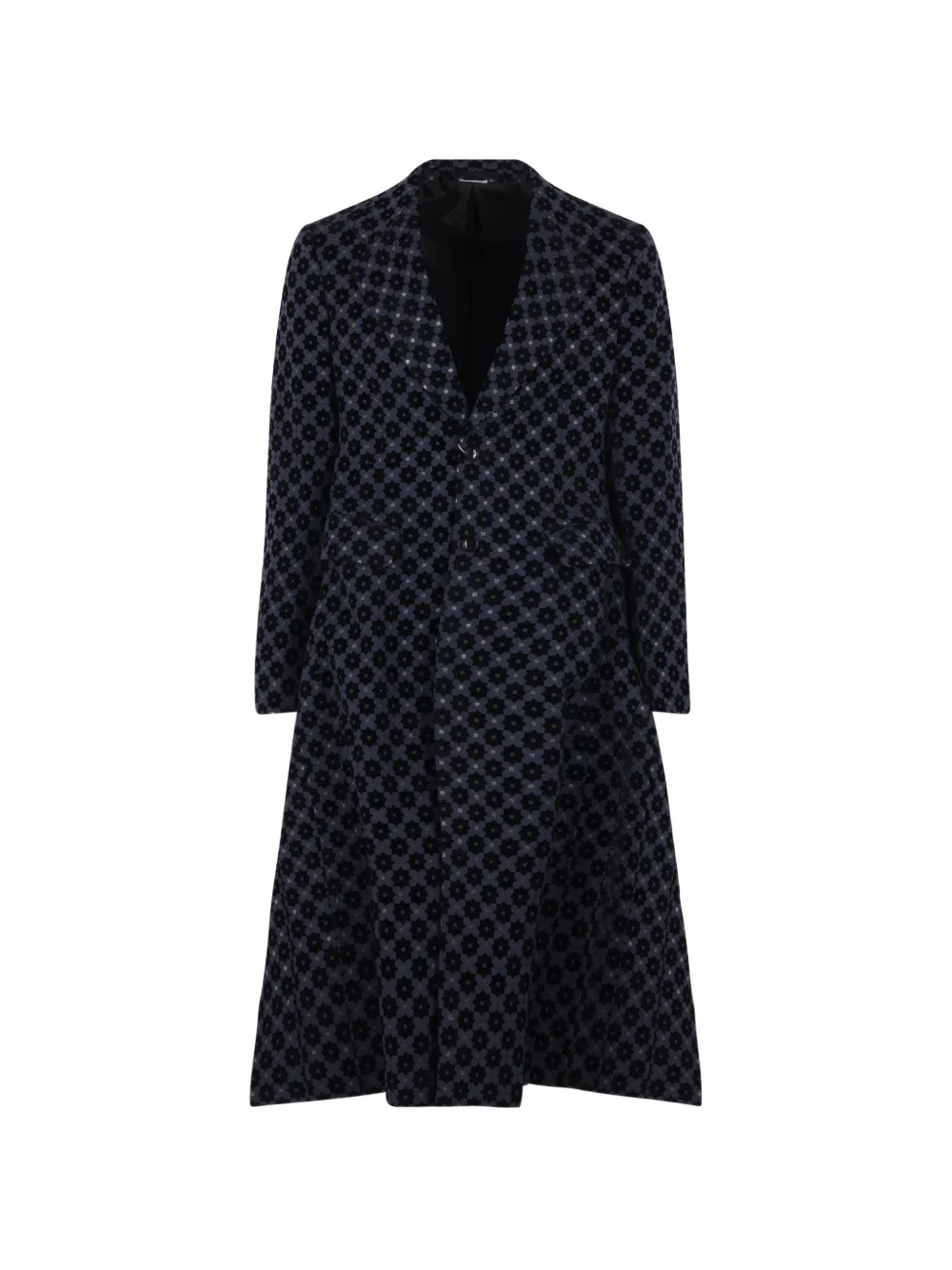 Comme des Garçons Homme Plus geometric-pattern single-breasted coat - Nero