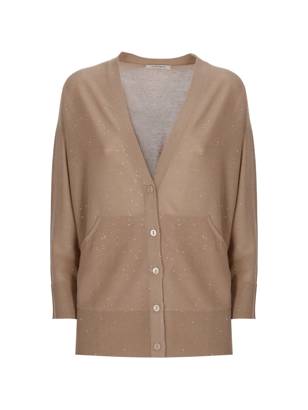 Kangra sequin-embellished V-neck cardigan - Toni neutri