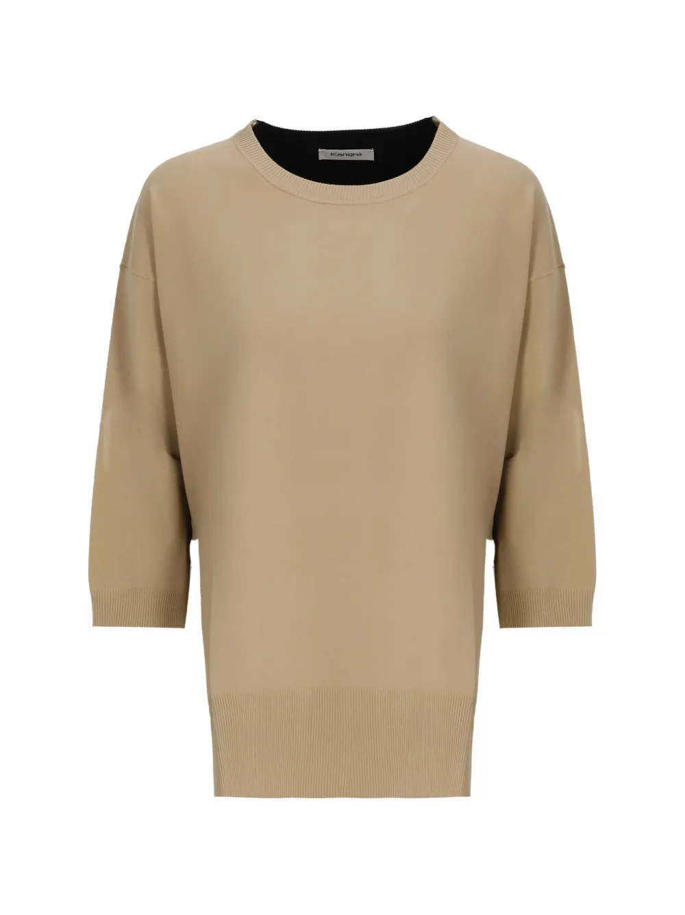 Kangra colour-block three-quarter-sleeve sweater - Toni neutri