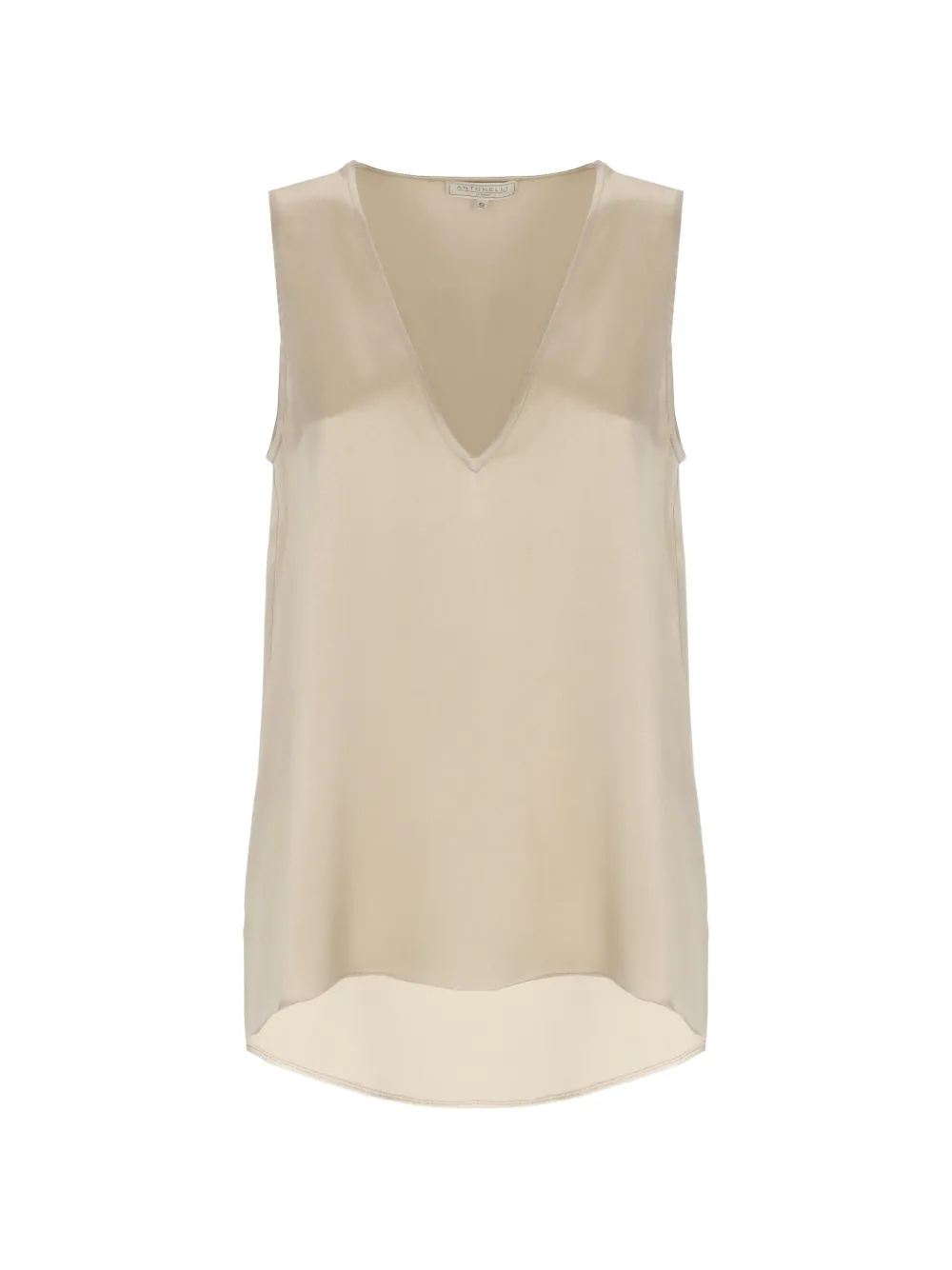 Antonelli V-neck sleeveless top - Toni neutri