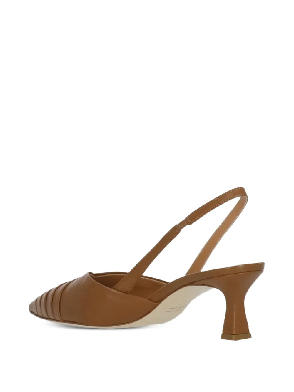 Julie Dee panelled leather slingback pumps Bruin