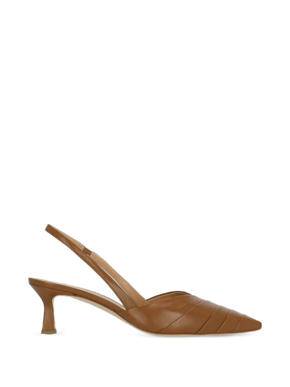 Julie Dee panelled leather slingback pumps Bruin