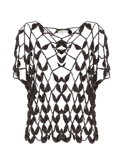 Antonelli sequin-embellished crochet-knit sweater