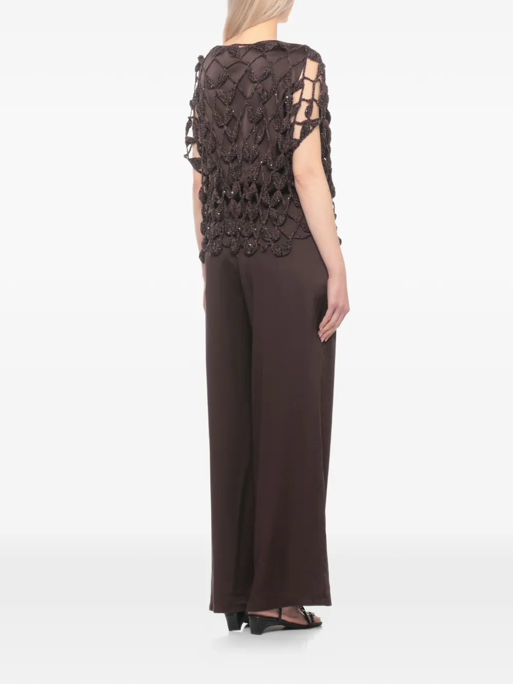  Antonelli Pull En Crochet à Sequins - Marron 