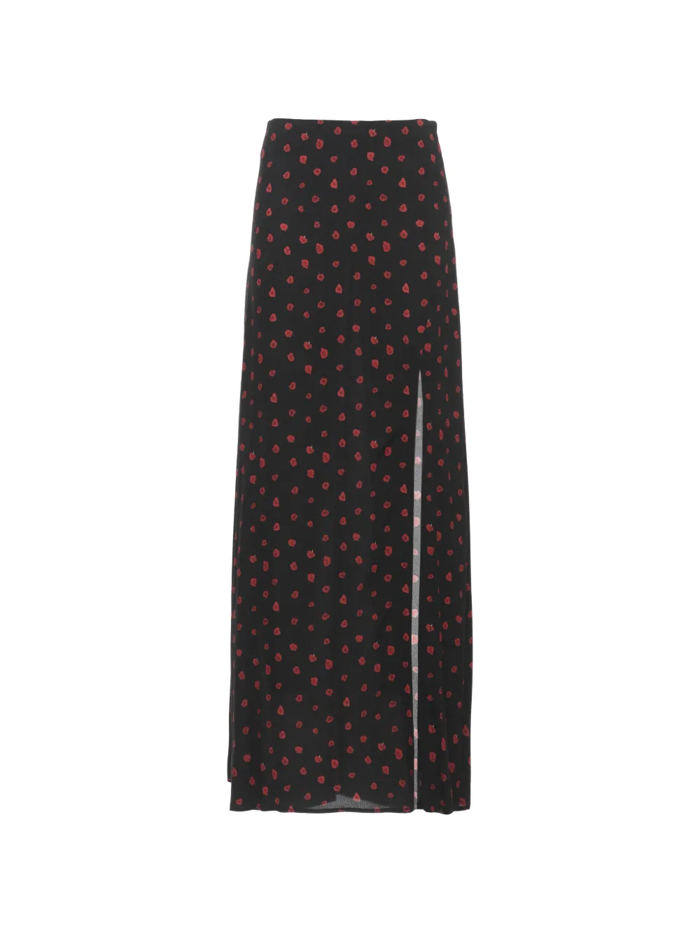 MAR DE MARGARITAS Anita floral-print side-vent maxi skirt - Nero