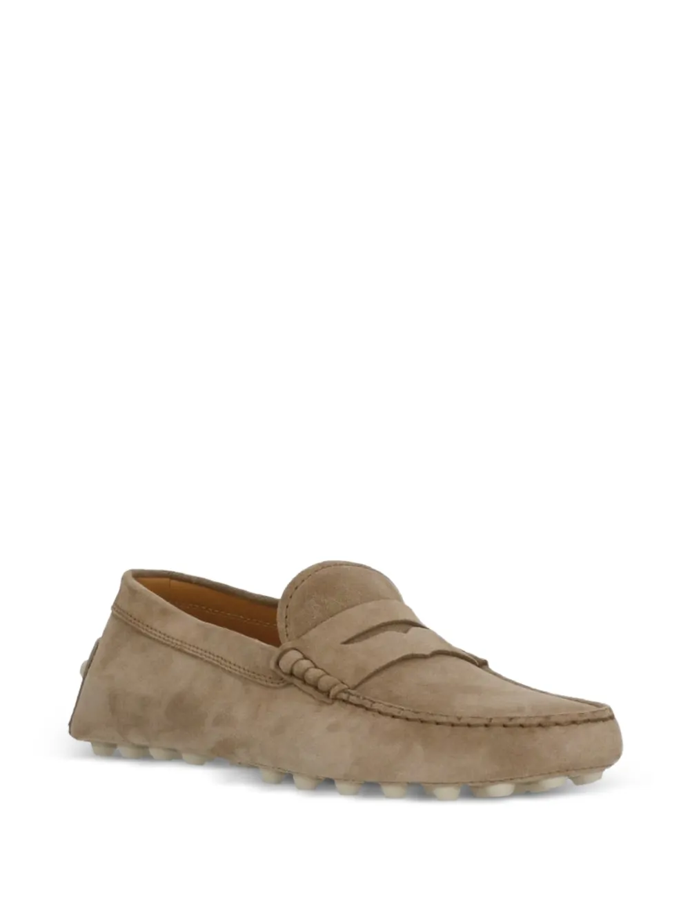 Tod's Gommino Bubble suede loafers Beige