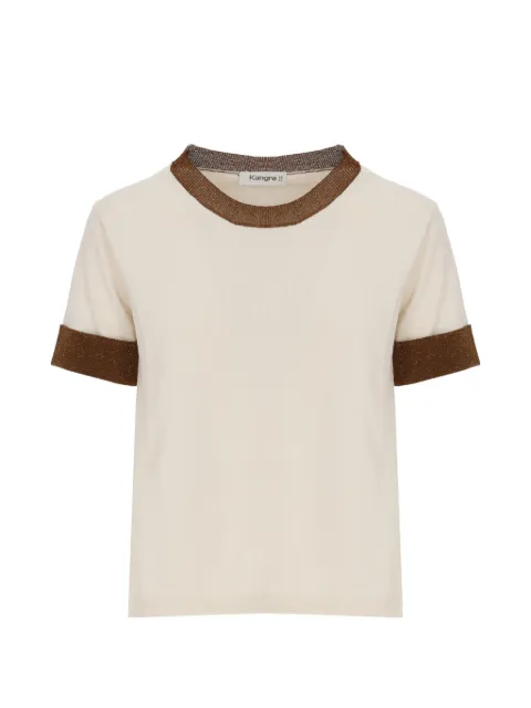 Kangra contrast-trim short-sleeve sweater