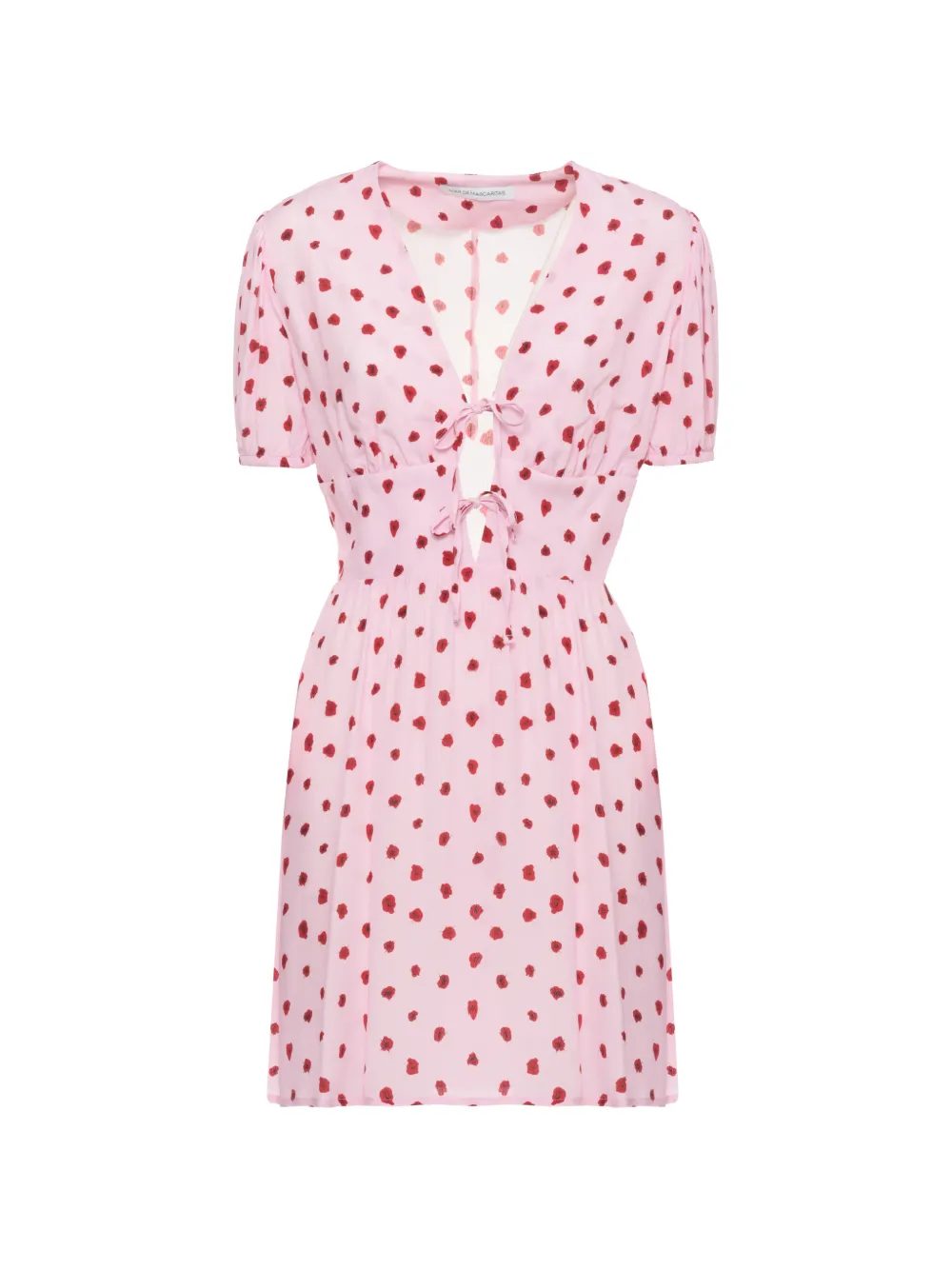 MAR DE MARGARITAS Atena floral-print tie-front mini dress - Rosa