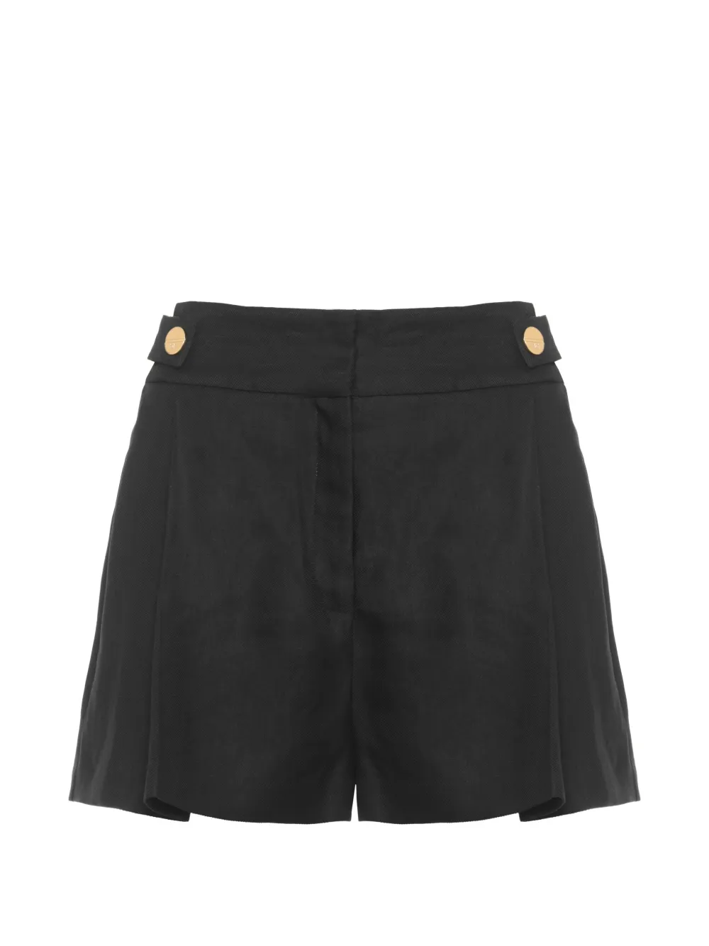 Elisabetta Franchi button-detail pleated shorts - Nero