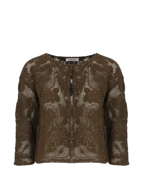 Kangra sequin-embellished embroidered cardigan