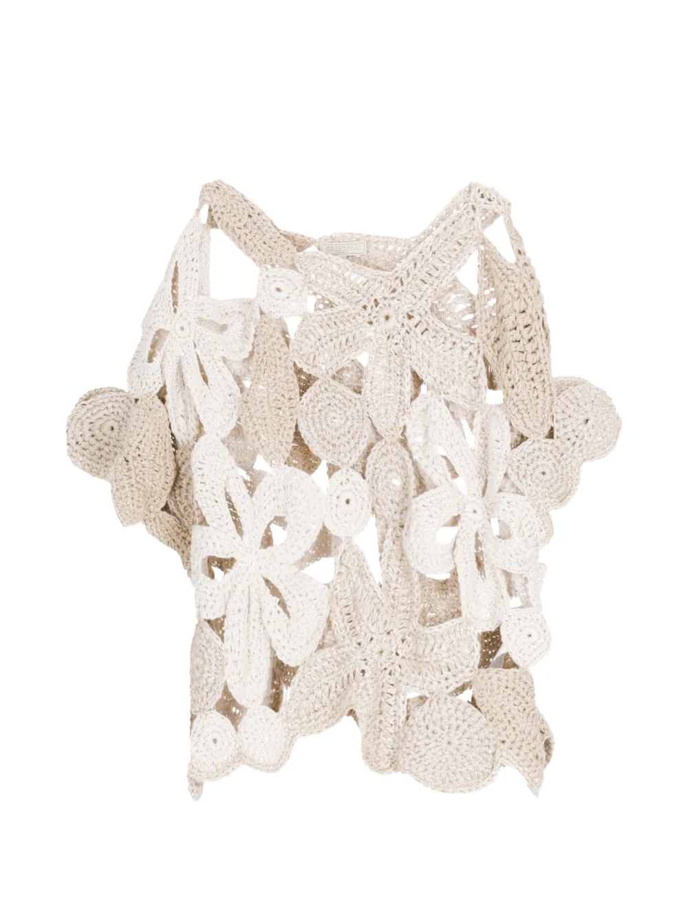 Antonelli floral-crochet sweater - Nude