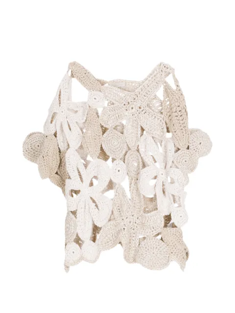 Antonelli suéter de crochet con motivo floral