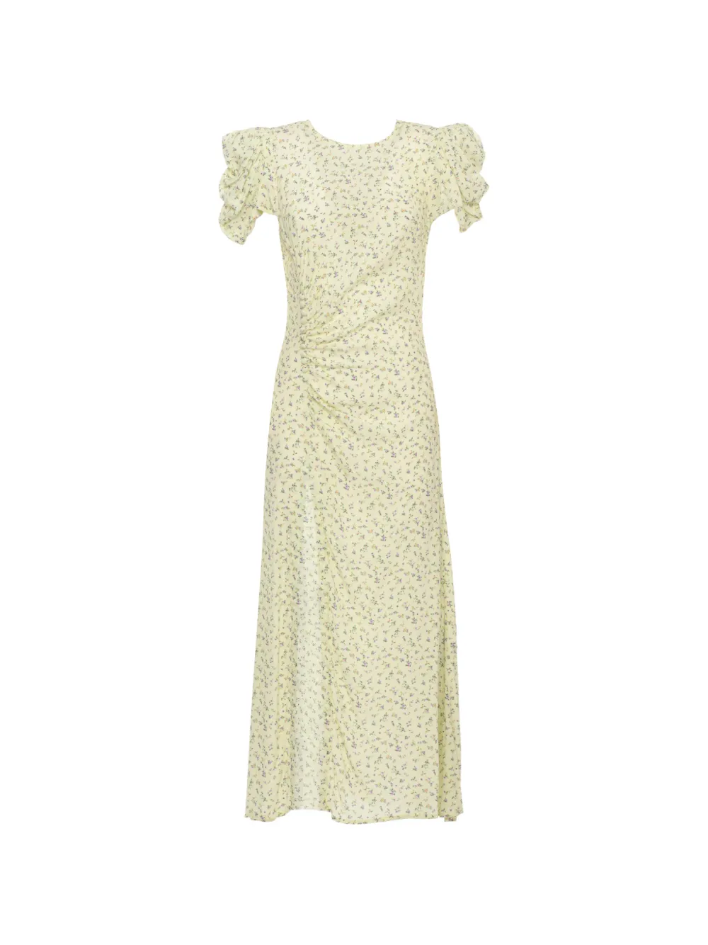 MAR DE MARGARITAS floral-print draped midi dress - Verde