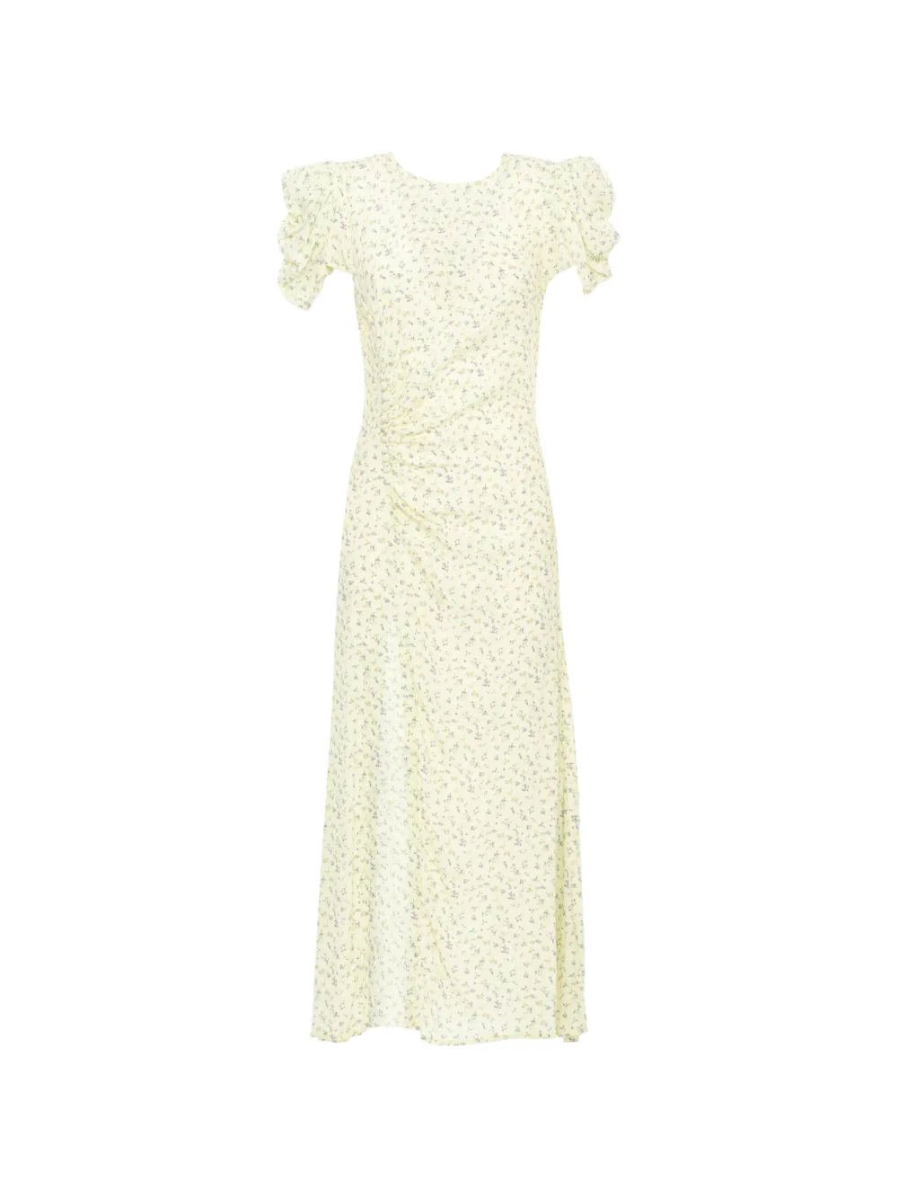 MAR DE MARGARITAS floral-print draped midi dress - Verde