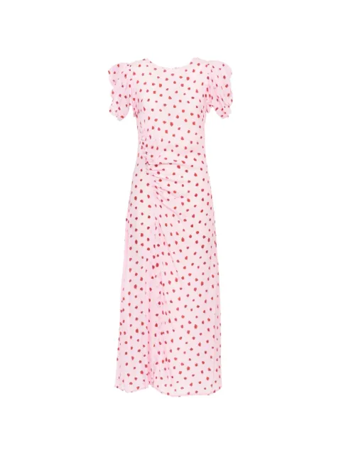 MAR DE MARGARITAS vestido con diseño drapeado y estampado floral