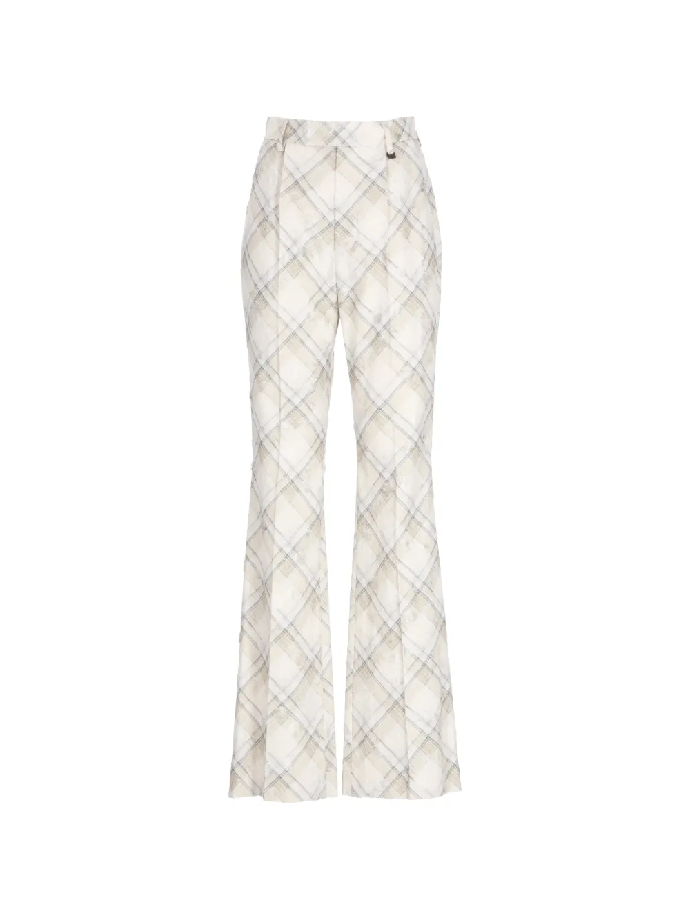 Vivienne Westwood check-pattern distressed trousers - Toni neutri