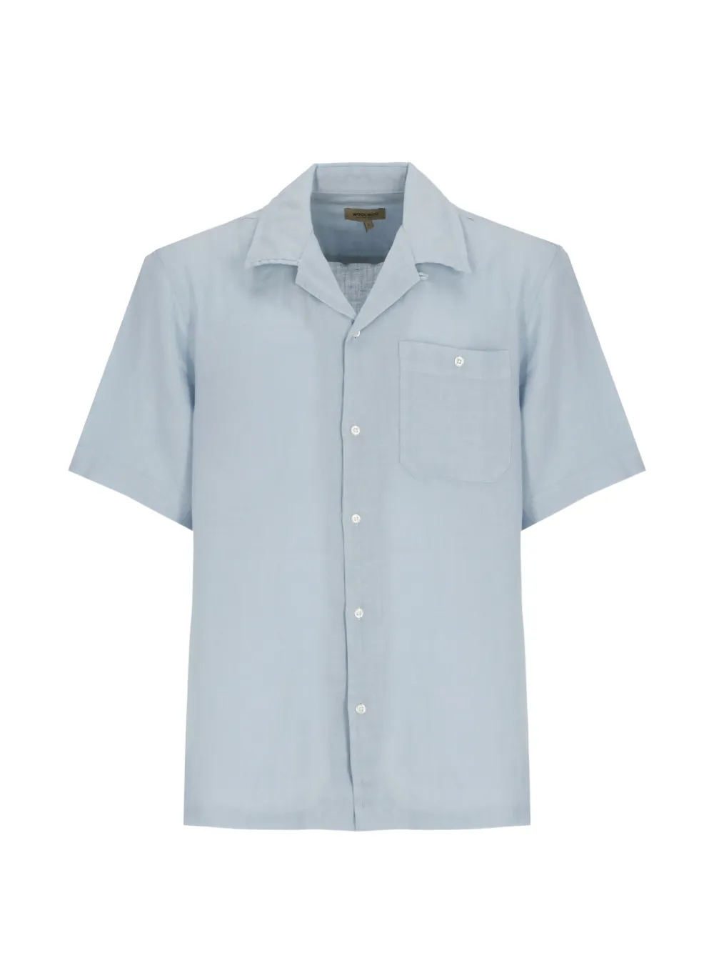 Woolrich short-sleeve camp-collar shirt - Blau