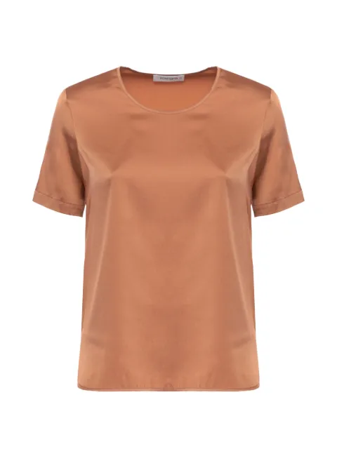 Kangra blusa manga corta con acabado satinado