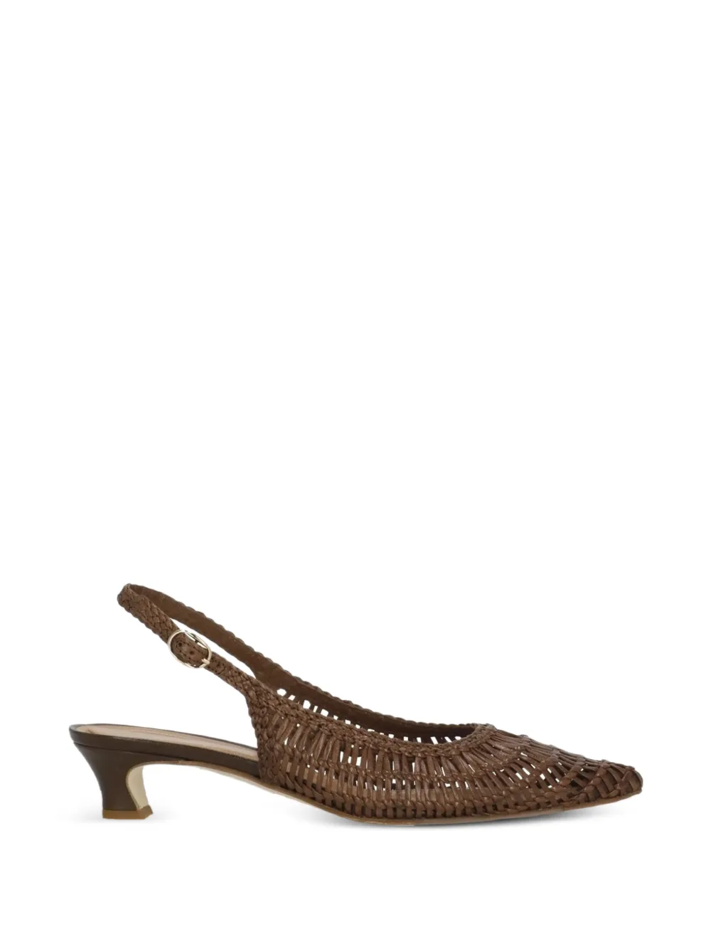 Julie Dee woven slingback pumps Bruin
