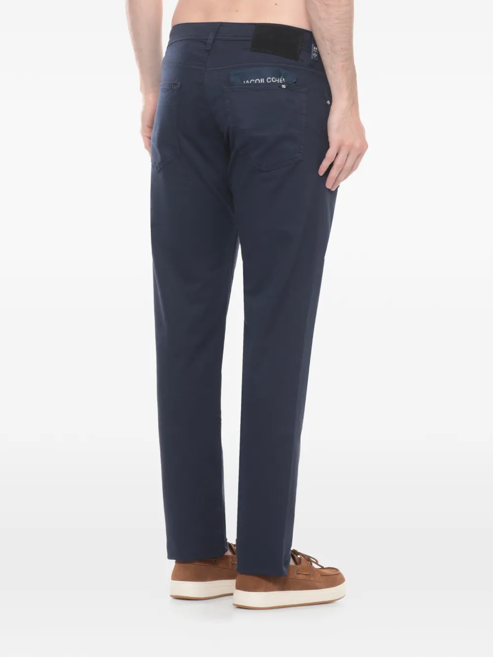 Jacob Cohën Straight broek met logopatch Blauw
