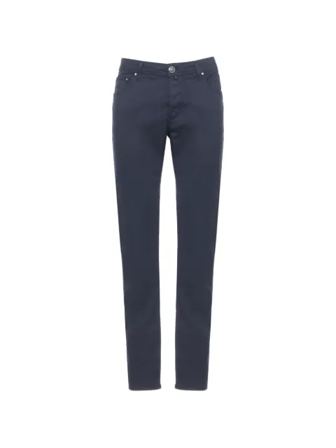 Jacob Cohën logo-patch straight-leg trousers