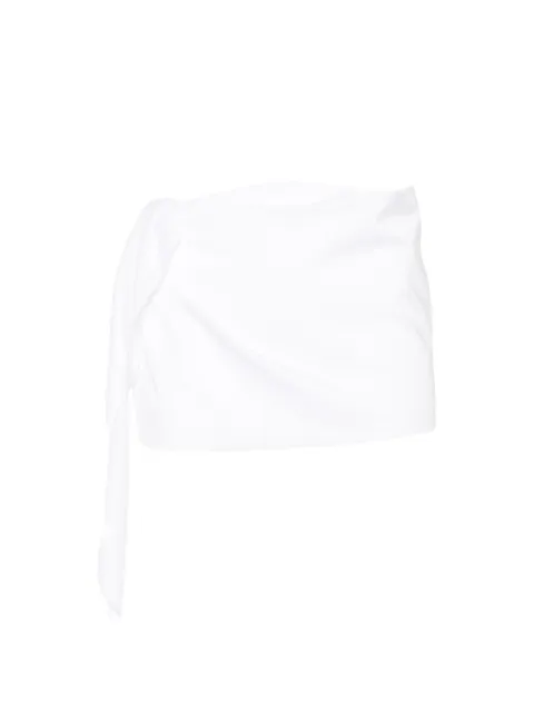 Matinée wrap-style mini skirt