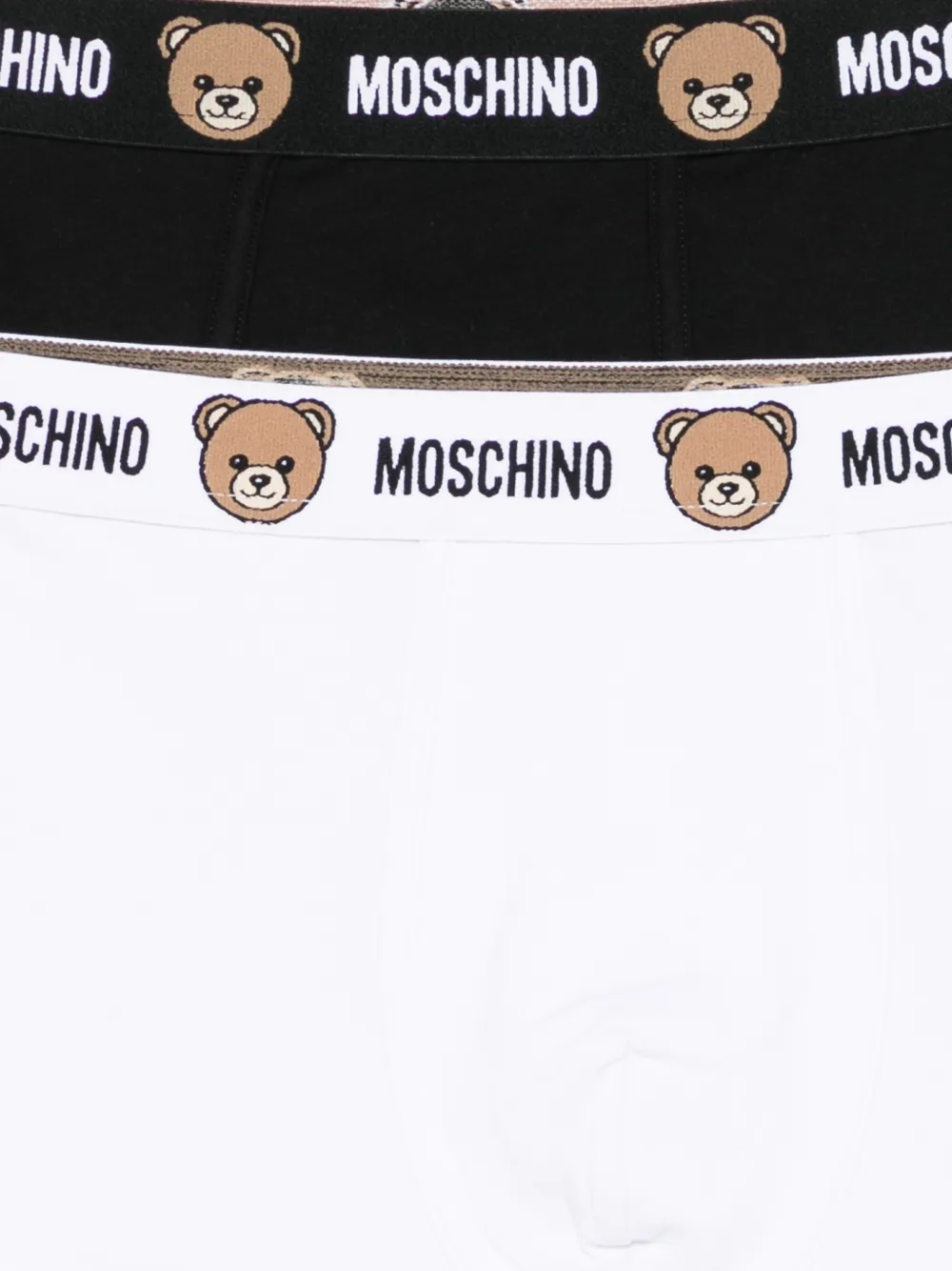 Moschino Twee boxershorts met teddybeer print en logo tailleband Zwart