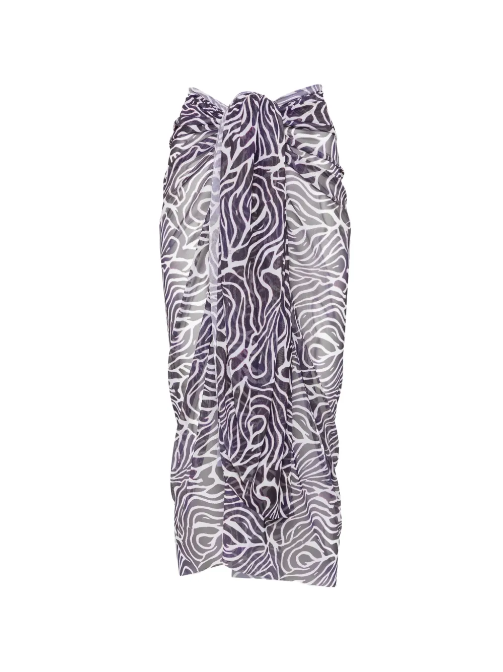 Matinée zebra-print sarong - Violett
