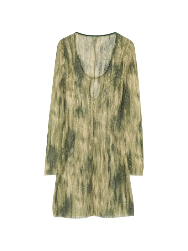 olive mesh dress Rosalia Olive Mesh Maxi Dress - S Size - Women's Dresses