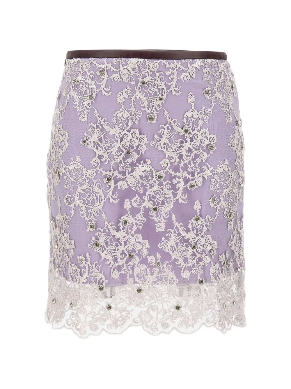 Jacques rhinestone-embroidered mini skirt - Viola