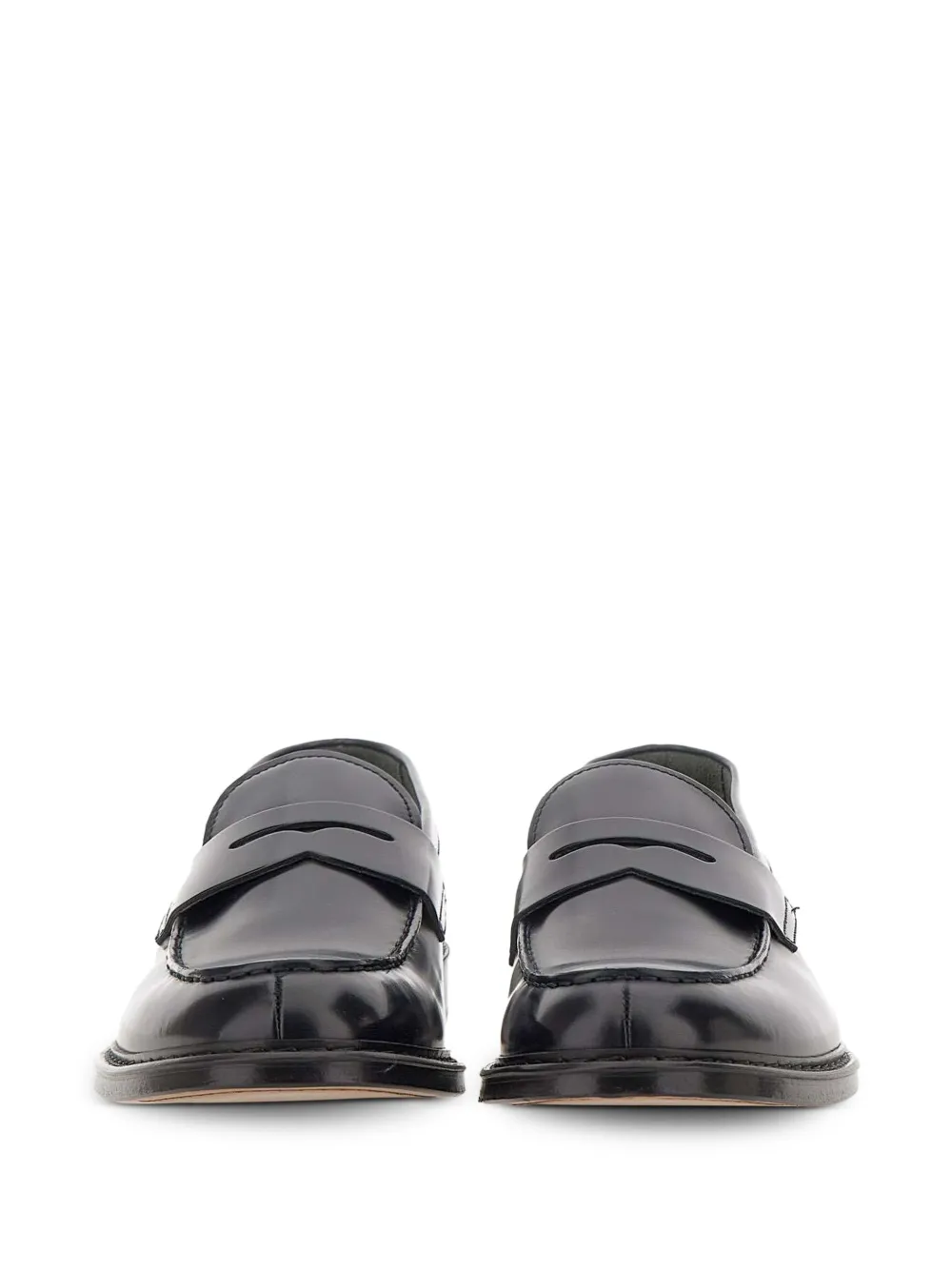 Doucal's Leren loafers met stiksels Blauw