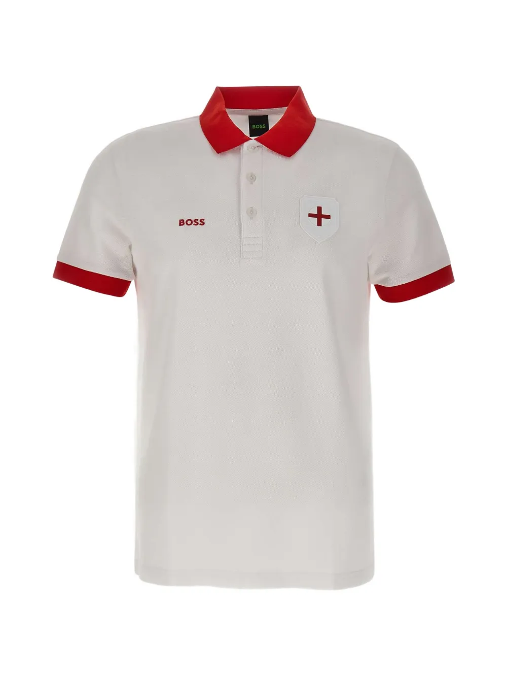 BOSS Paddy flat-knit logo polo shirt - Bianco