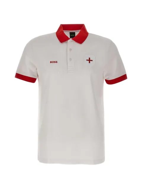 BOSS Paddy flat-knit logo polo shirt