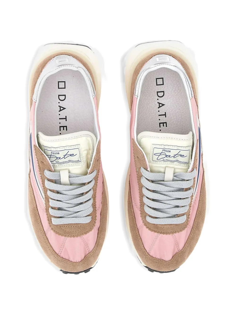 D.A.T.E. Athleta sneakers met suède detail Roze