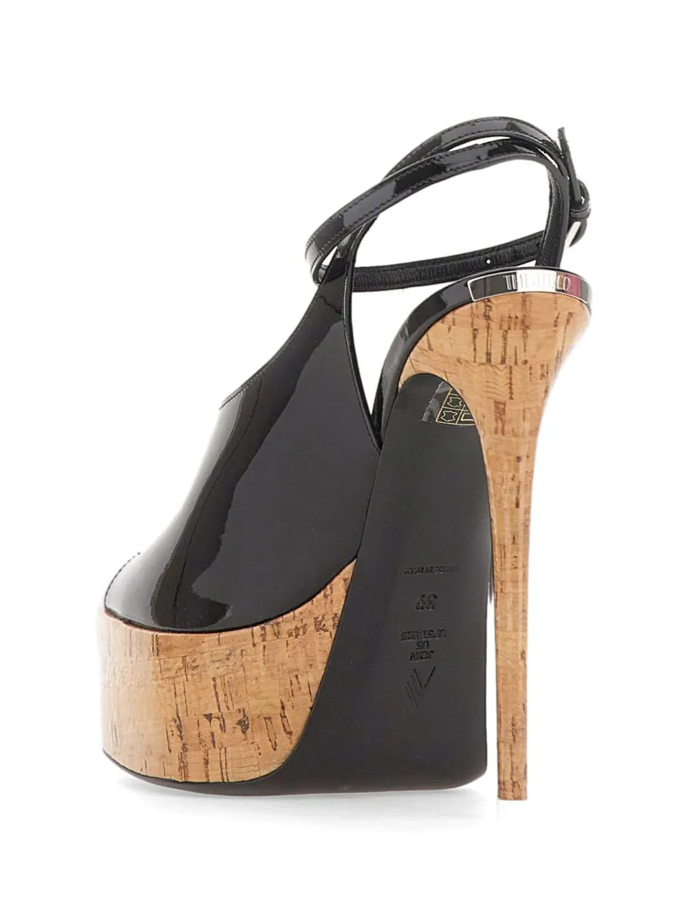 The Attico Ornella sandalen met enkelbandje Zwart