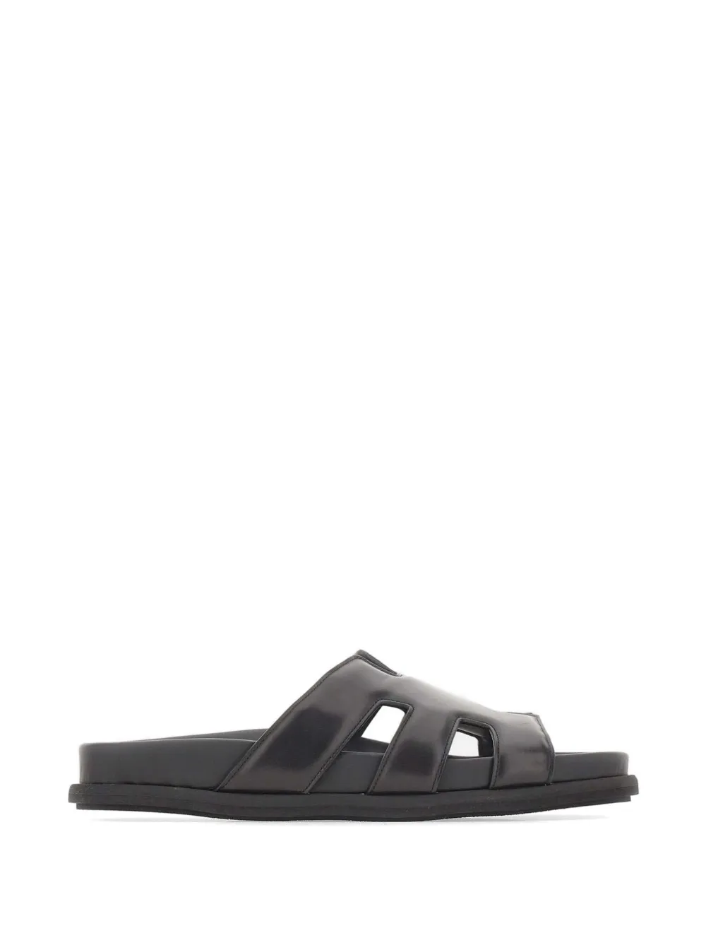 Fabi cut-out strap leather sandals - Schwarz
