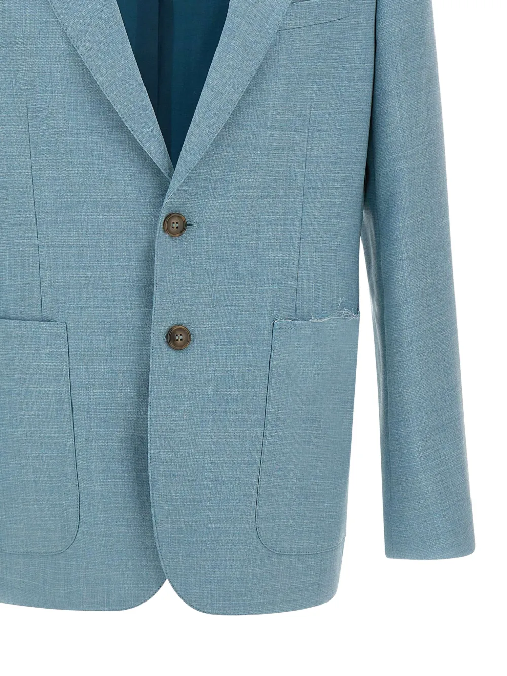 MM6 Maison Margiela Blazer met bewerkte revers Blauw