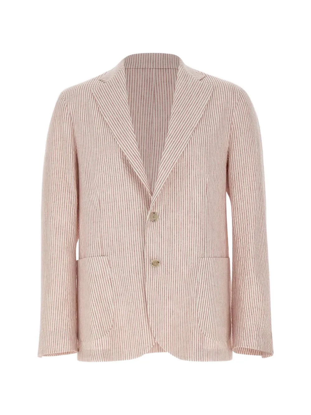 Barba Easy J striped patch-pocket blazer - Nude