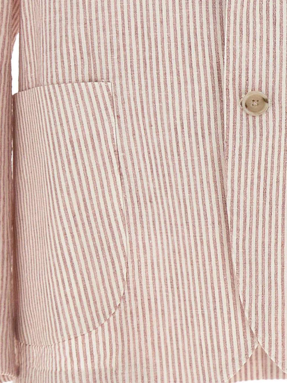 Barba Easy J gestreepte blazer met opgestikte zak Beige