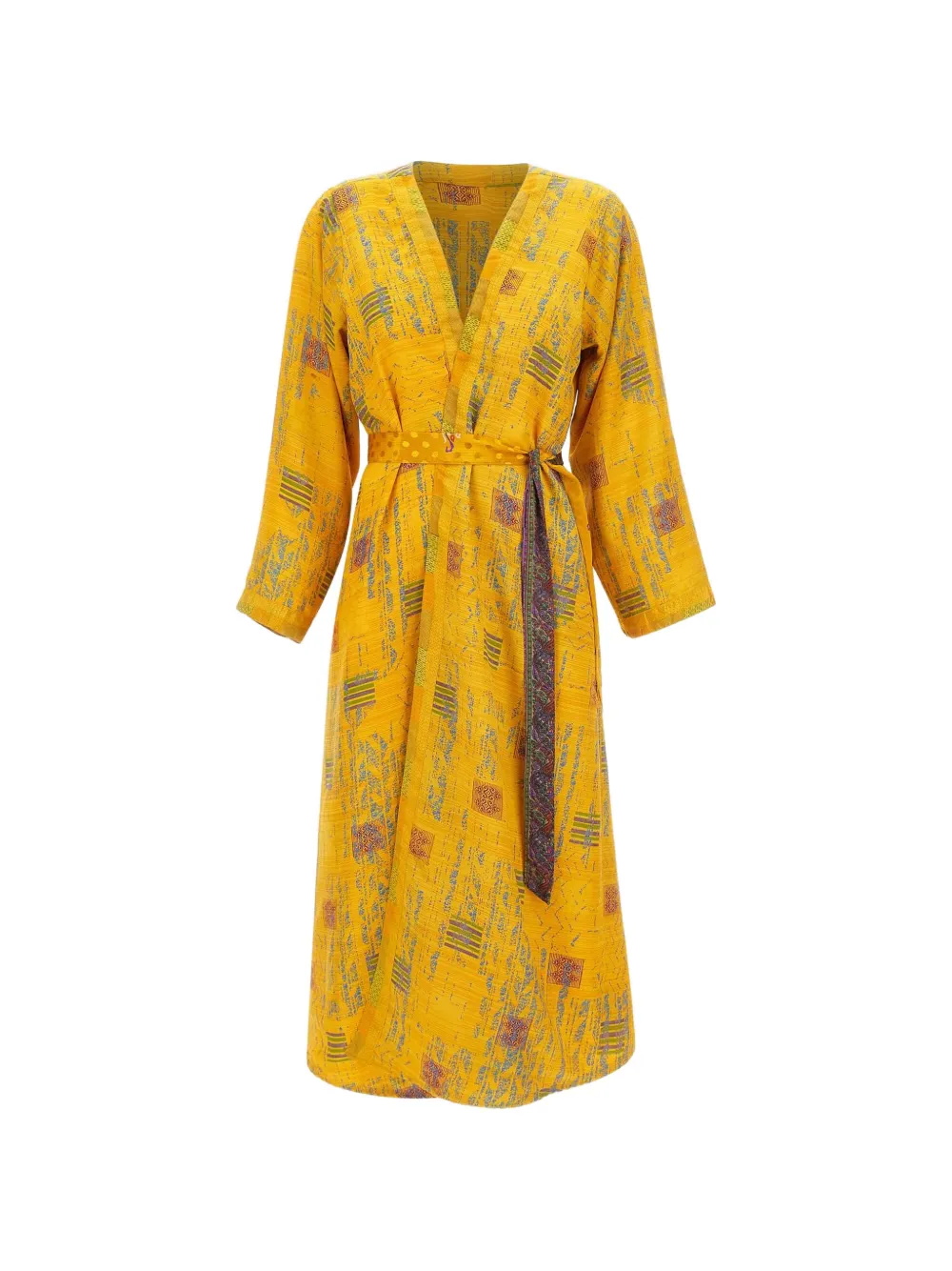 PICUS VIRIDIS reversible-abstract kimono dress