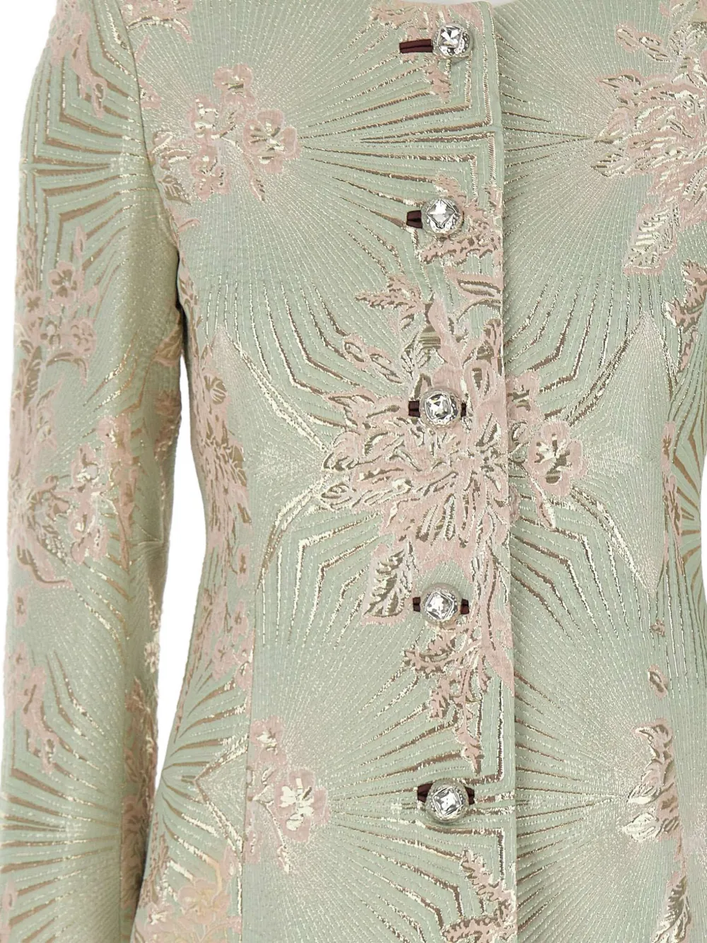 Jacques Jack met bloemen-jacquard Groen