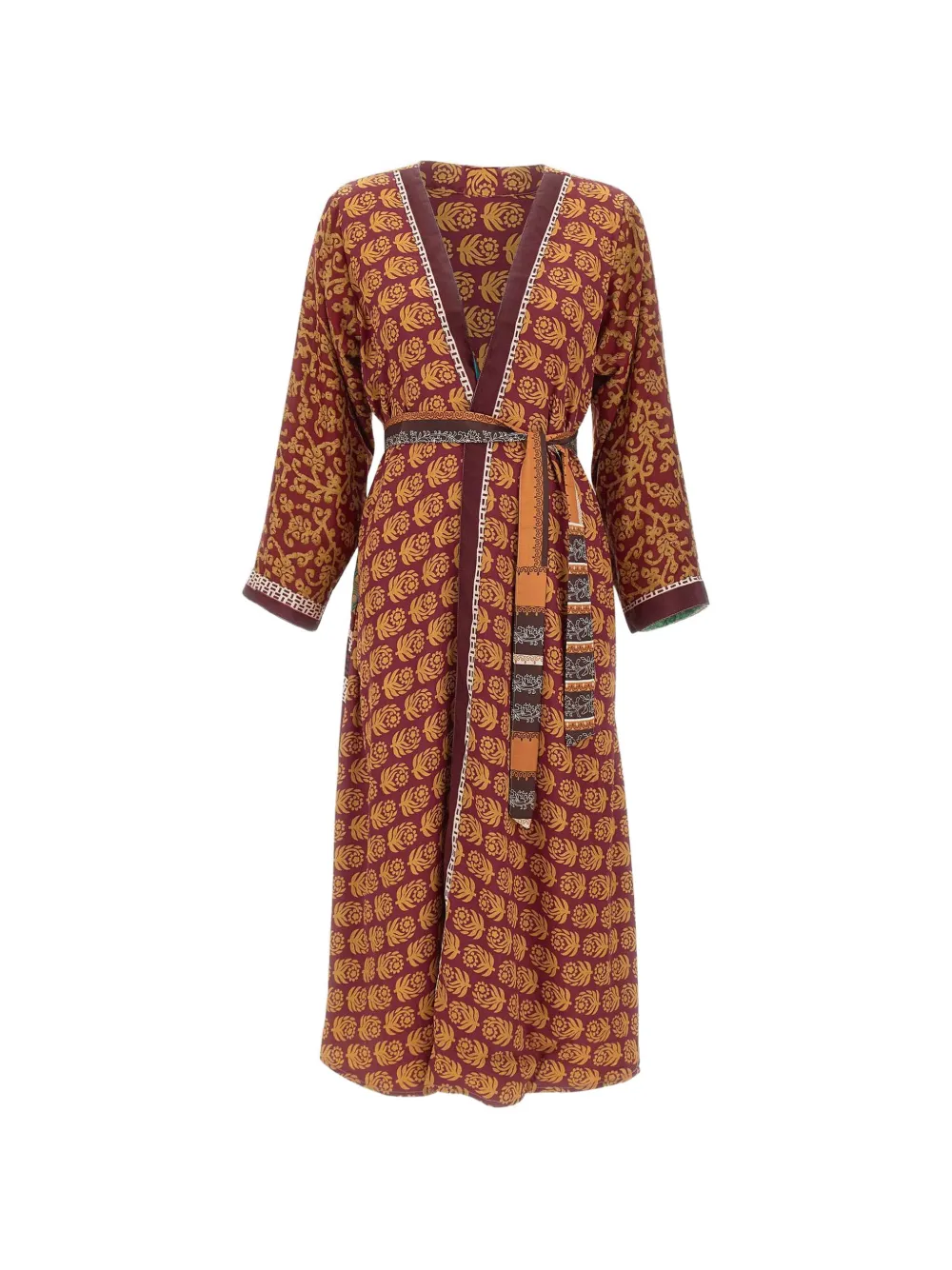 PICUS VIRIDIS reversible floral-pattern coat - Red