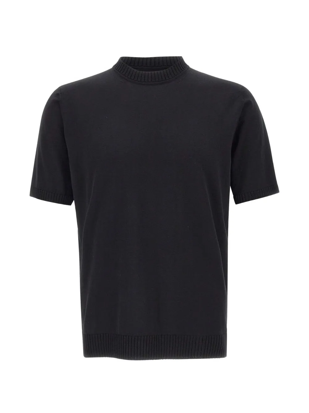 Filippo De Laurentiis ribbed crewneck short-sleeves sweater - Nero